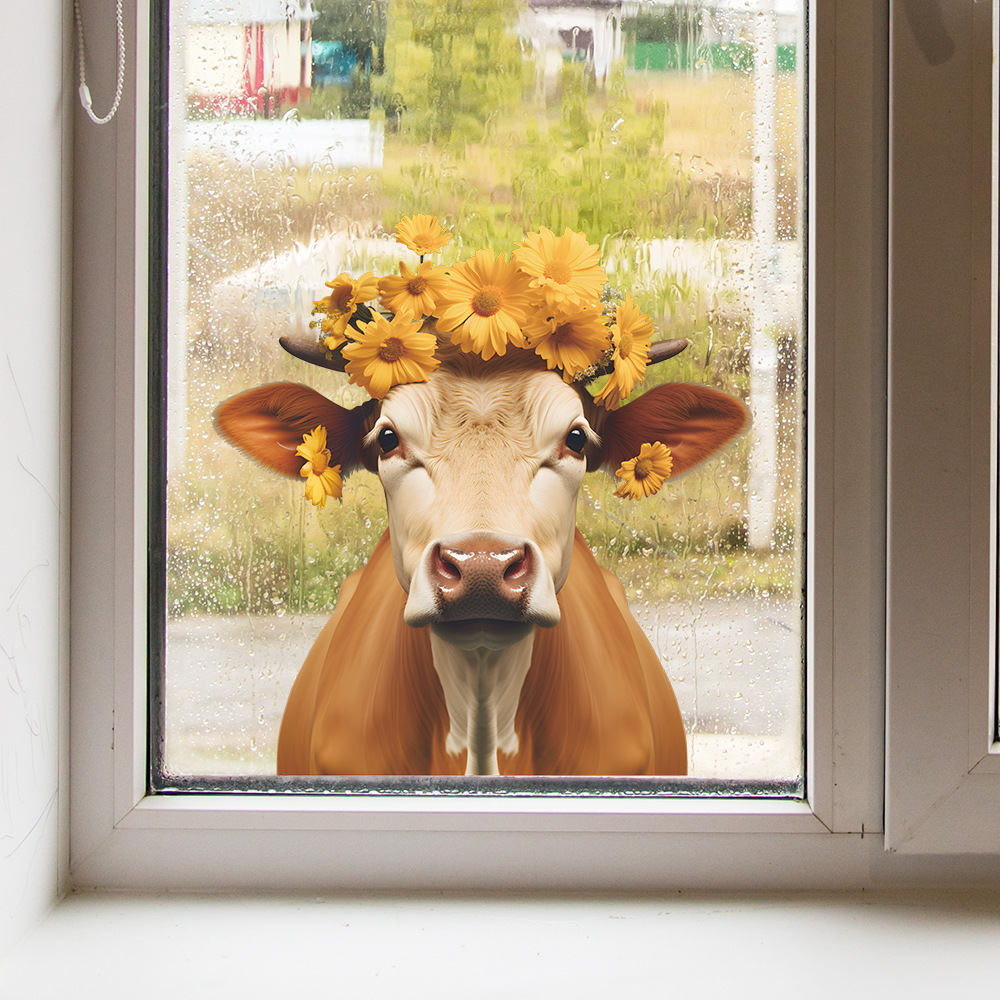 Pastoral Cattle Pvc Wall Sticker Wall Art display picture 4