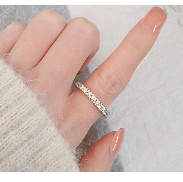 925 Sterling Silver Material Geometric Pattern All Seasons Season 925 Sterling Silver High Carbon Diamond Geometric Rings 925 Sterling Silver Rings