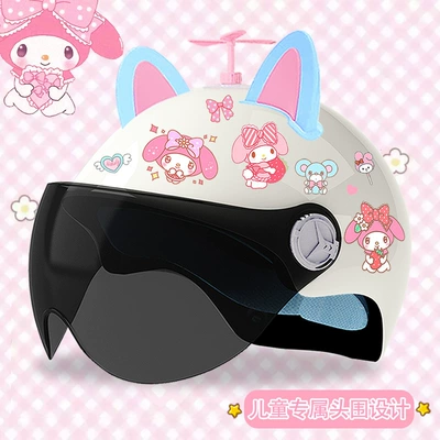 Motosiklet kaskı (dəbilqə) helmet - brightening-sunscreen-random-windmill-blue-and-pink-combination-3c-certified-model-meimei-tz