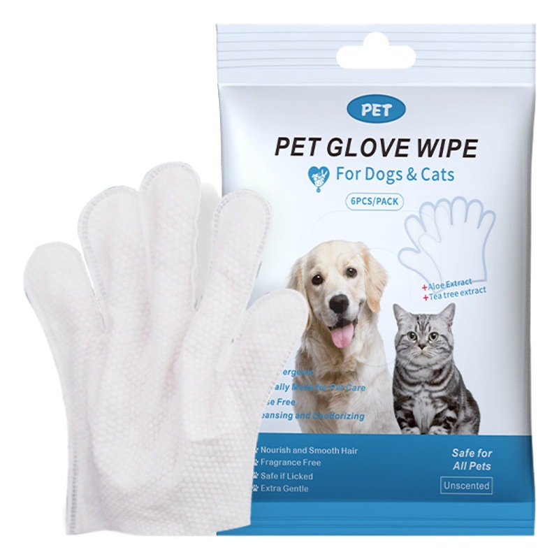 Foreign Trade Cross-border Pet Products Pet Wash-free Gloves Cats Dogs Pet Cleaning Wipes Gloves Can Lick