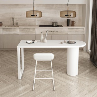 Nordic Solid Wood Home Wall Dining Table Modern Simple Designer Kitchen Nakajima Restaurant High Bar Table