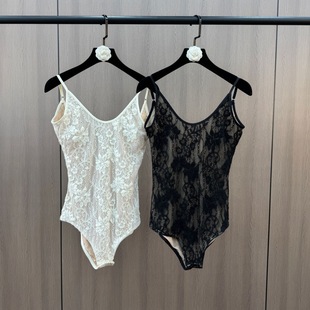 Hot Girl Jumpsuit Style Backless Top Spring and Summer Lace Inner Wear Slim Design White Camisole for Women to Wear Outside