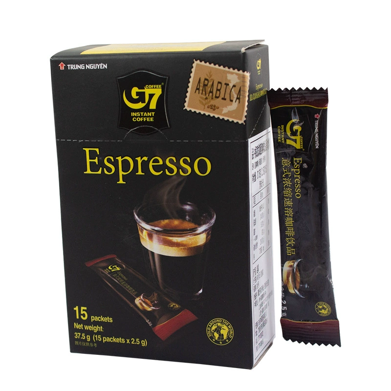 Оптовая импортированная вьетнамская G7 pure black кофе-порошок 2,5 г × 15 маленьких пакетиков концентрированного быстр dissolving кофе