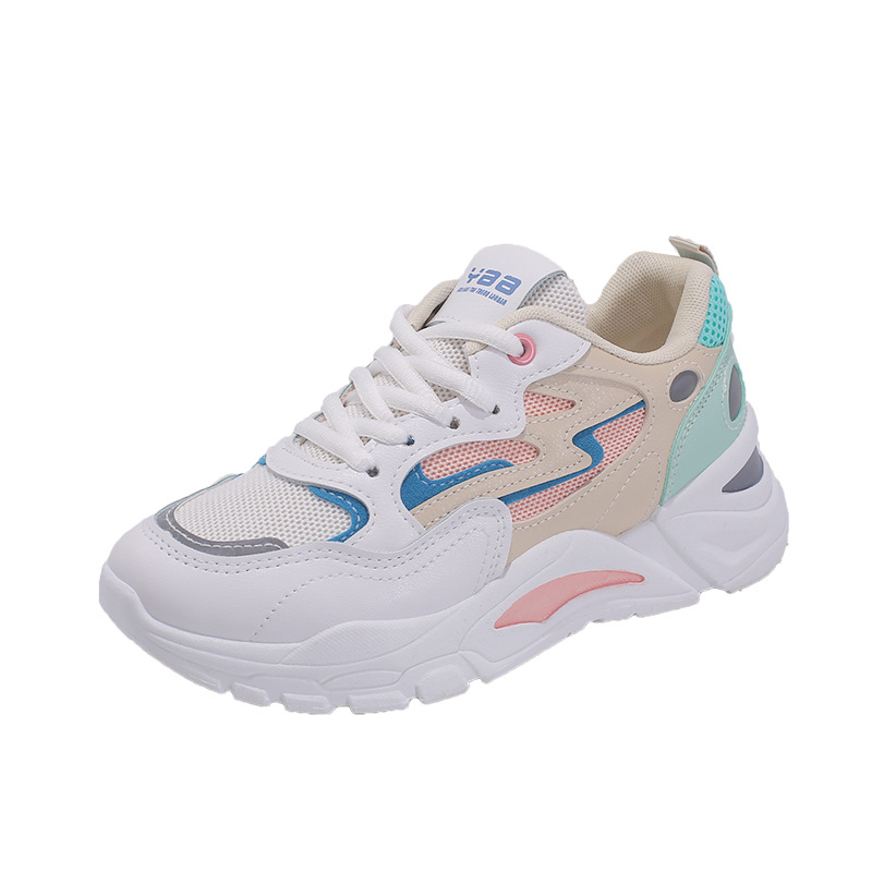 Trendy Dad Shoes for Women 2026 Autumn New Versatile Internet Celebrity White Mesh Breathable Casual Sneakers 811-1