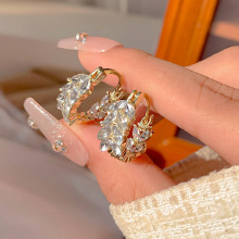 韩版时尚高级感镶钻耳环麦穗气质耳扣女气质小众网红简约时尚耳饰