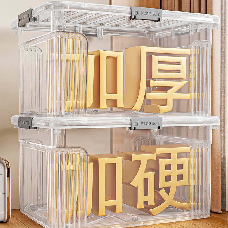 特大号防尘加厚收纳箱客厅卧室防潮储物箱换季衣物被褥塑料整理箱|undefined