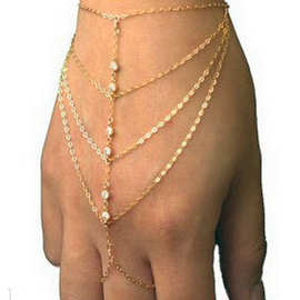 多层镶钻珍珠手链女 Pearls bracelet  women hand cate