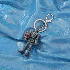 新款外貿熱賣新品 復古骷髏骨架鑰匙扣 個性朋克百搭配飾鑰匙環