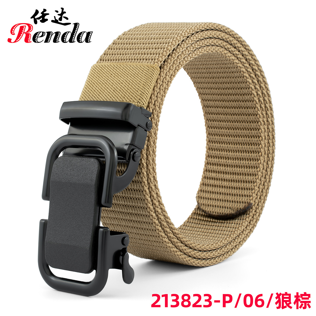 2023 nueva hebilla automática cinturón de tela correa de los hombres al por mayor ventiladores militares accesorios al aire libre táctico cinturón tejido