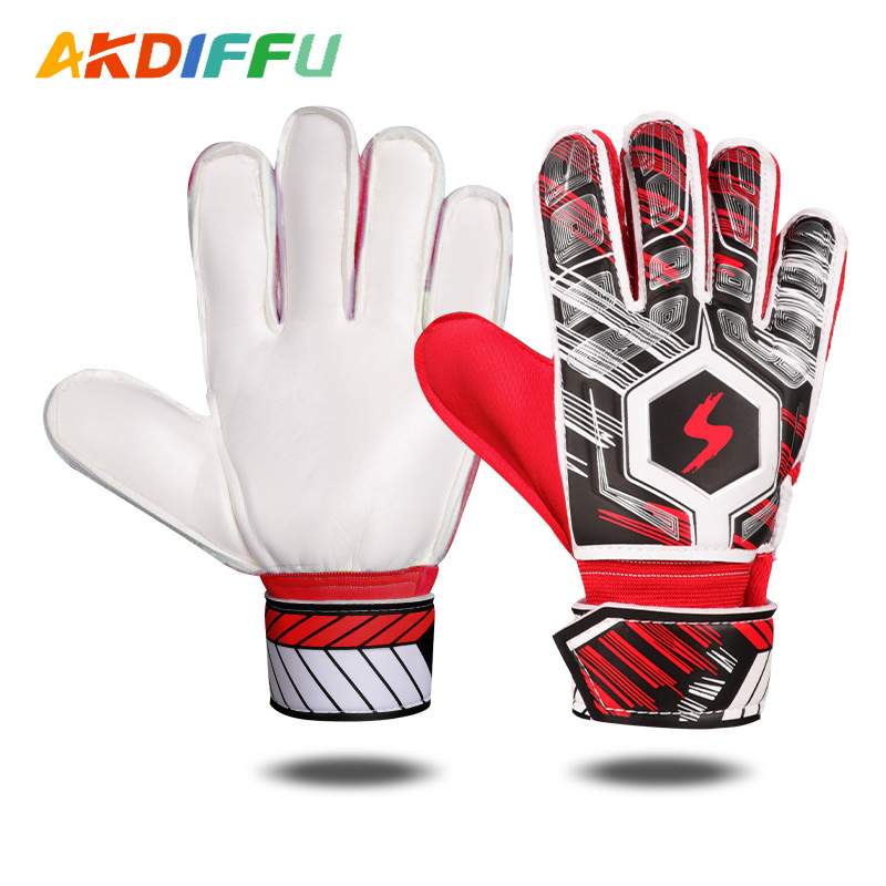 Fábrica al por mayor niños adultos fútbol portero guantes de látex anti-colisión dedo guardia portero guantes mano guardia
