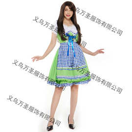 德国慕尼黑啤酒节服装舞台表演服 服务员女佣服女仆装万圣节服装