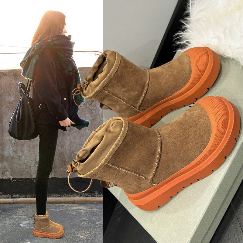 Wang Yibo's Same Style Tasman Snow Boots for Women, 2023 Winter New Model, Fleece-Lined and Thickened Mid-Calf Cotton Boots for Women Wang Yibo's Same Style Tasman Snow Boots for Women, 2023 Winter New Model, Fleece-Lined and Thickened Mid-Calf Cotton Boots for Women