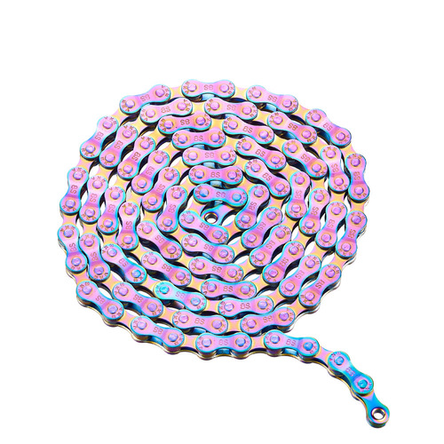 VXM bicycle chain 8/9/10/11/12-speed single-speed mountain road bike electroplated silver transmission chain lightweight