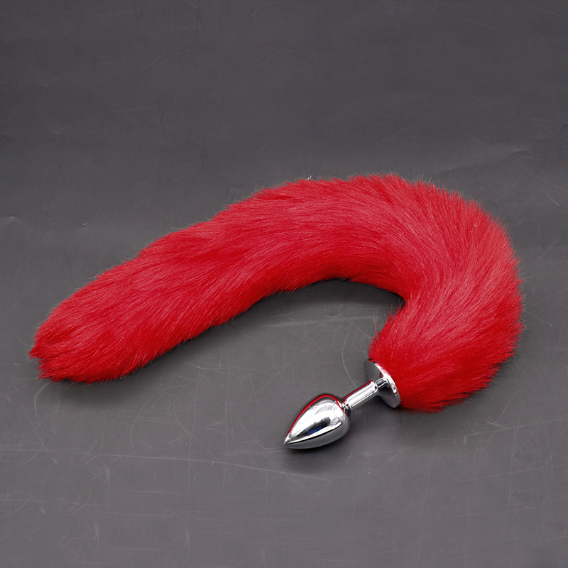 Direct selling female sex tools Women with fox tail metal back court sex supplies tool men's anal plug 9