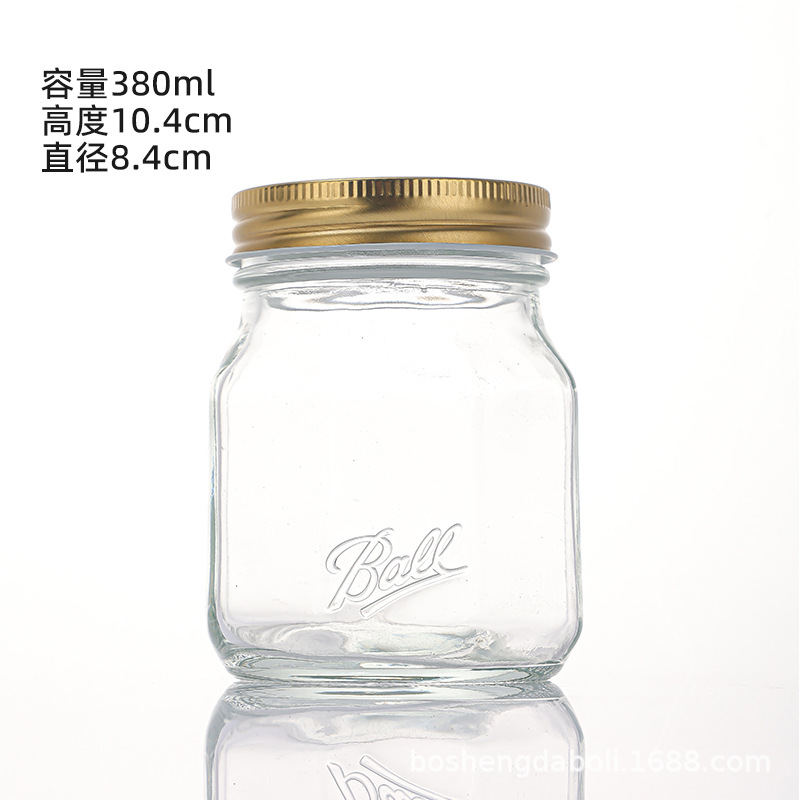 380ml 금색 캡, 투명