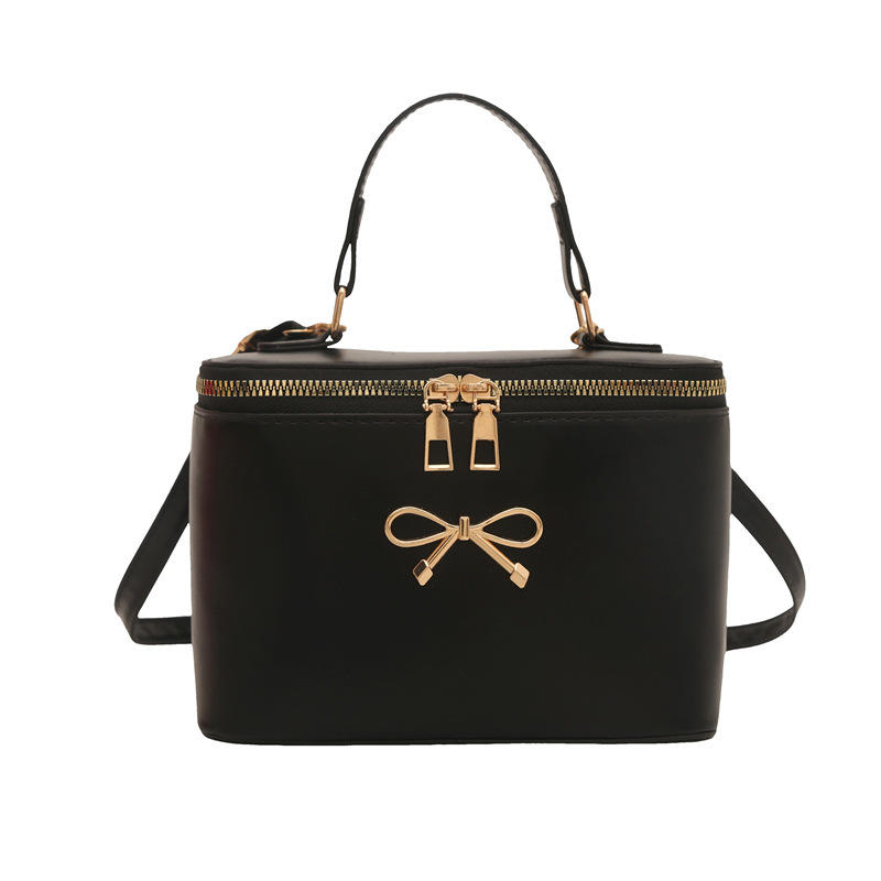 Bolso bandolera de estilo occidental de moda coreana para mujer 2025 nuevo bolso de caja cuadrada bolso de hombro con lazo dulce bolso cuadrado pequeño