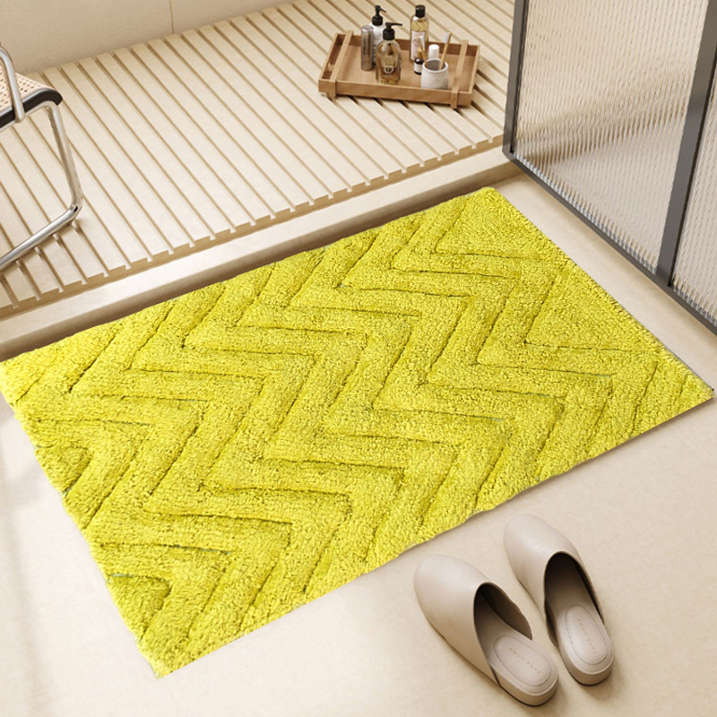 Indian Handmade Pure Cotton Floor Mats Thickeneded Absorbent Carpets Machine Washable Camping Style Blankets Mats Home Bathroom Non-Slip Foot Mats