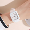 Square waterproof watch for leisure, Korean style, for secondary school, wholesale