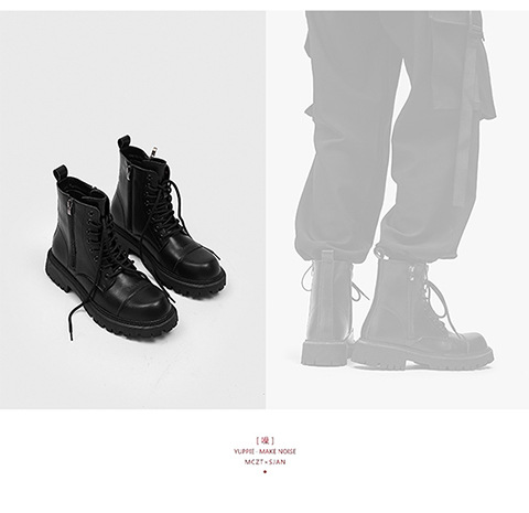 Herrenschuhe 2024 Herbst und Winter neuer Modetrend vielseitige Herren schwarz dicker Absatz quadratische Zehenpartie vorne zum Binden Martin_voghion.com