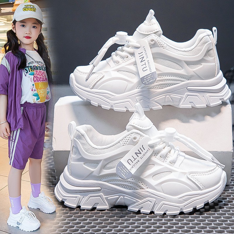 子供用スポーツシューズ 2025 春と秋の新作女の子パパシューズ通気性メッシュカジュアル多用途男の子ランニングシューズ|undefined