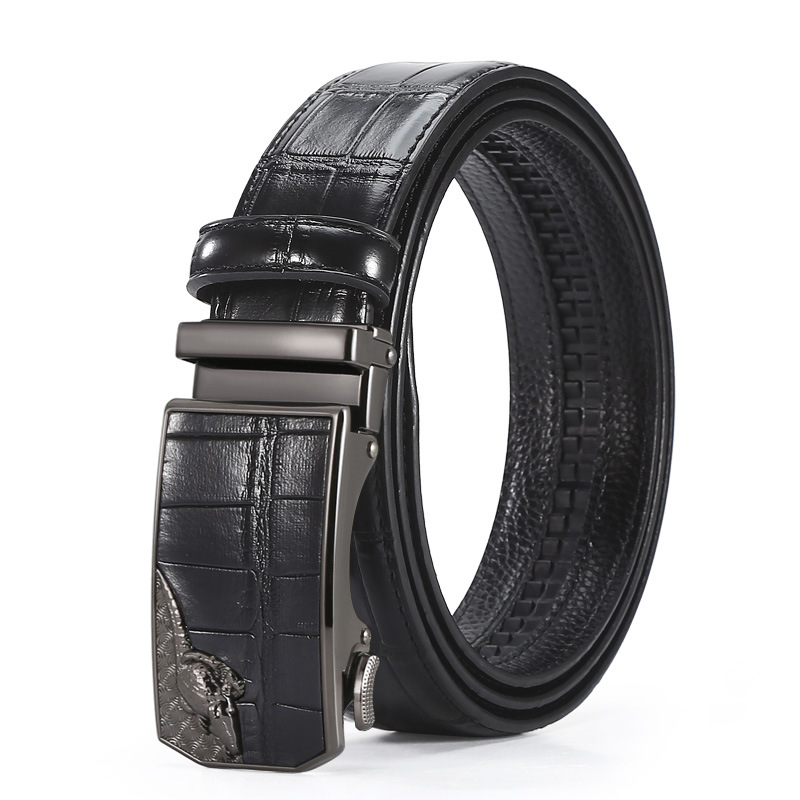 VOOTHOST Männer Gürtel Automatische Schnalle Mode Rindsleder Echtes Leder Gürtel Jeans Strap Herren Casual Business Gürtel F0018_voghion.com