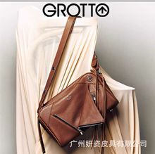 GROTTO个乐25年新款SoftCollar保龄球包单肩包小号中号翻领斜挎包