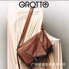 GROTTO个乐25年新款SoftCollar保龄球包单肩包小号中号翻领斜挎包