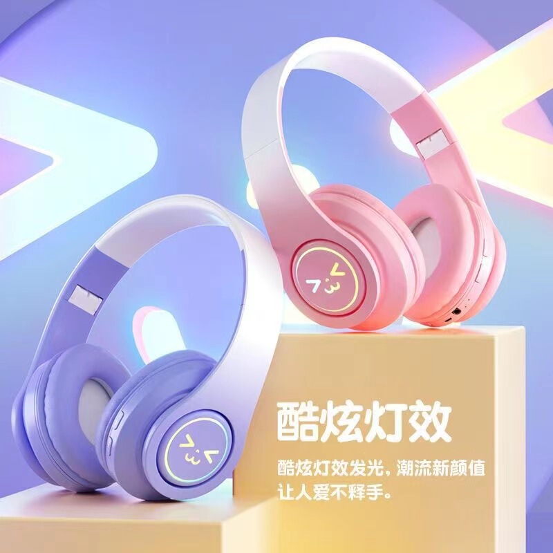 Huaqiang North popular headset Bluetooth noise reduction e-sports game gradient color headset low price running volume factory direct sales Huaqiang North popular headset Bluetooth noise reduction e-sports game gradient color headset low price running volume factory direct sales