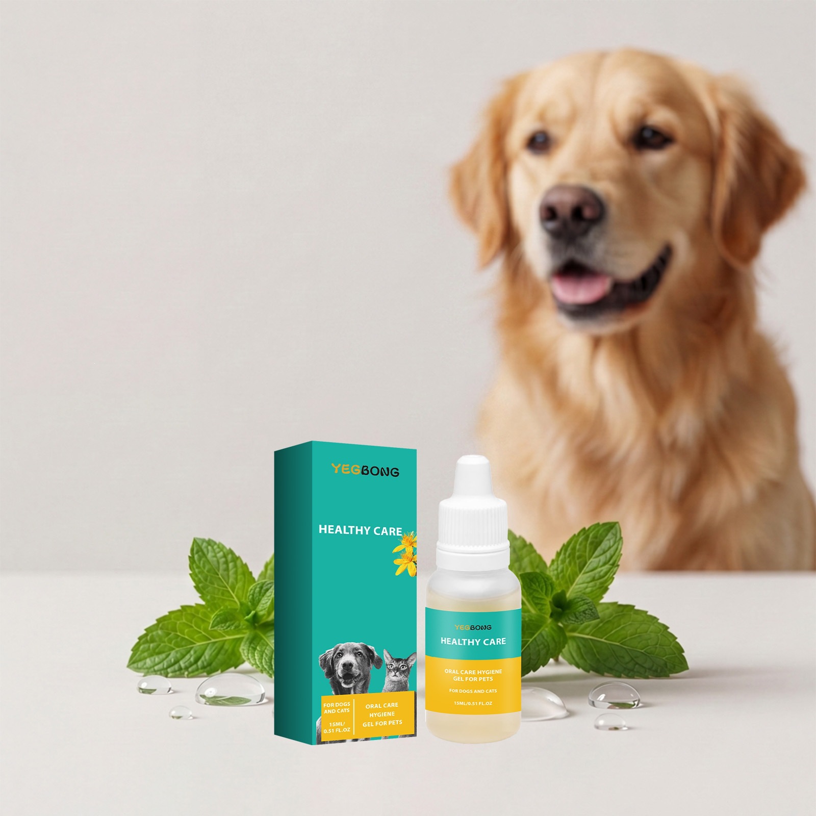 Yegbong Pet Oral Care Gel Gentle Cleaning of Pet's Mouth, Freshening and Convenient Daily Care