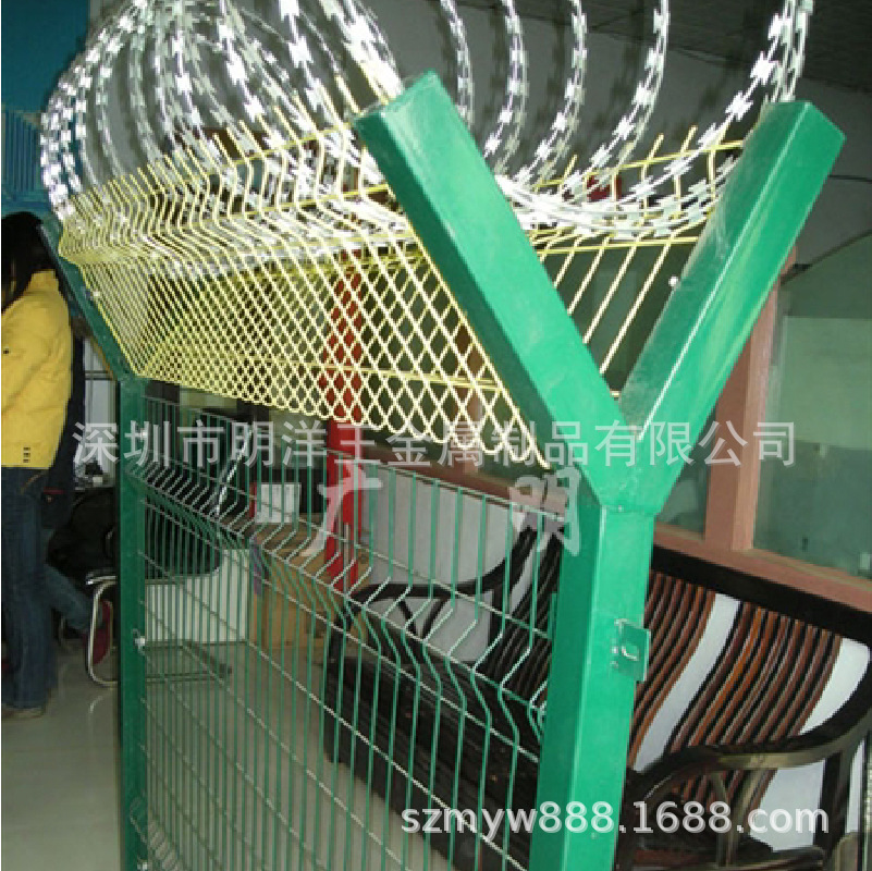 深圳明洋 机场监狱防爬围界隔离防护围栏网护栏网Y型安全防御护网