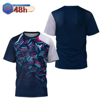 Men's Badminton T-Shirt Luxury Brand Short Sleeve Men's Summer T-Shirt Quick Dry Sleeve T-Shirt Casual Comfortable