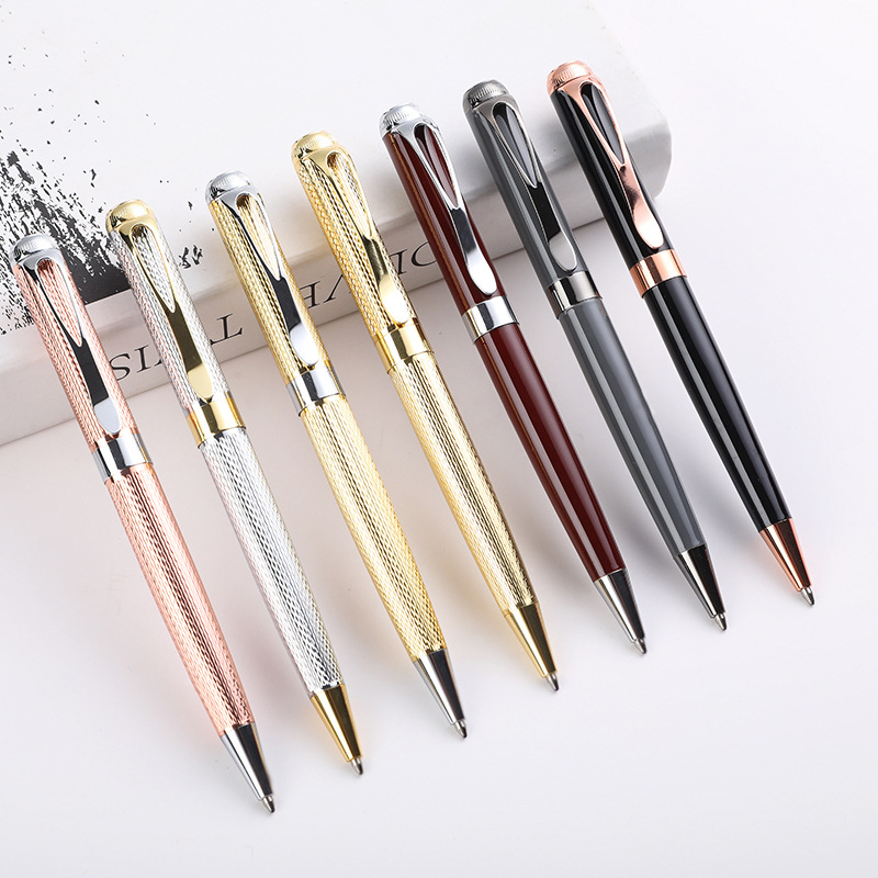 Fabricante directo de lápiz de bola de metal grabado de alta calidad galvanizado grabado lápiz publicitario lápiz de impresión de regalos comerciales