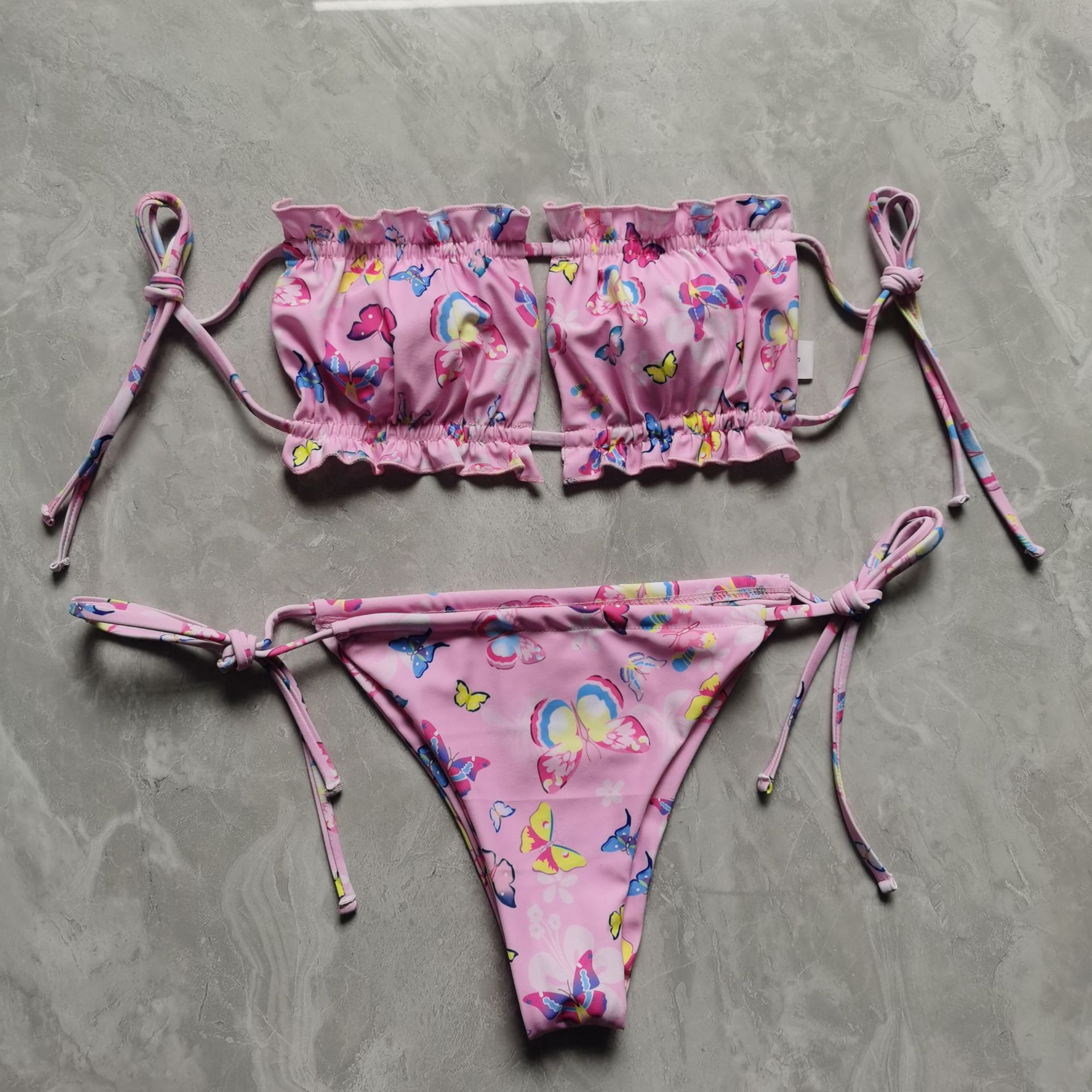 98g Weight Sexy Feel Of Sensation Women's Ditsy Floral Solid Color Leopard 2 Piece Set Bikinis