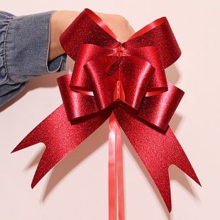 Cross-border Large 50 Shiny Colored Onions Glitter Flower Decoration Christmas Gift Packaging Frosted Material Bow Flower