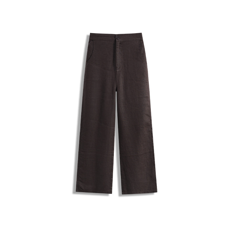 100% Pure Linen White Straight-Leg Pants for Women, 2026 Summer New Casual Pants, Narrow Wide-Leg Jeans 100% Pure Linen White Straight-Leg Pants for Women, 2026 Summer New Casual Pants, Narrow Wide-Leg Jeans