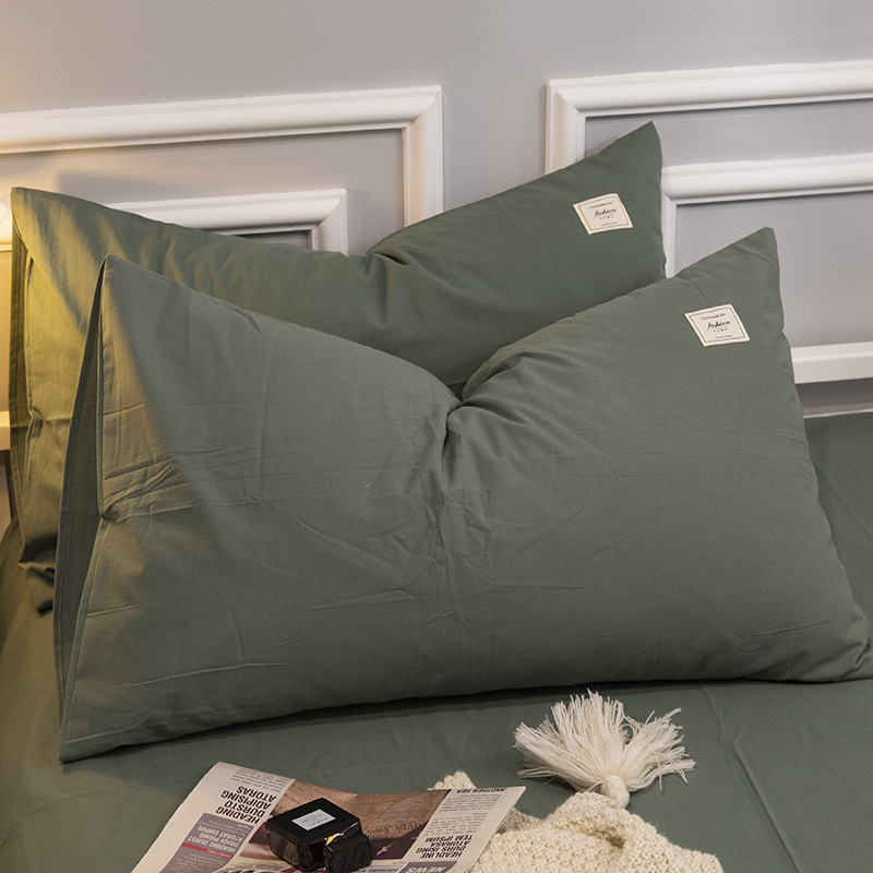 Funda de almohada de algodón ins, un par de fundas de almohada de algodón engrosadas para el hogar de celebridades de Internet, funda de núcleo de almohada individual, funda de forro interior
