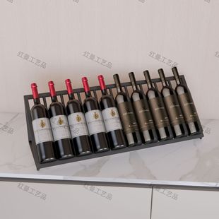 New Simple Modern Light Luxury Wine Rack Wrought Iron Oblique Ornaments Living Room Wine Cabinet Bar Wine Display Shelf
