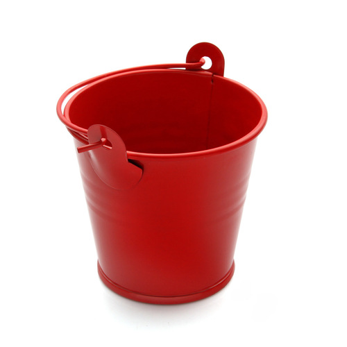 Multi-size iron bucket wholesale creative succulent plant tin flower pot portable KTV fried chicken popcorn french fries small bucket