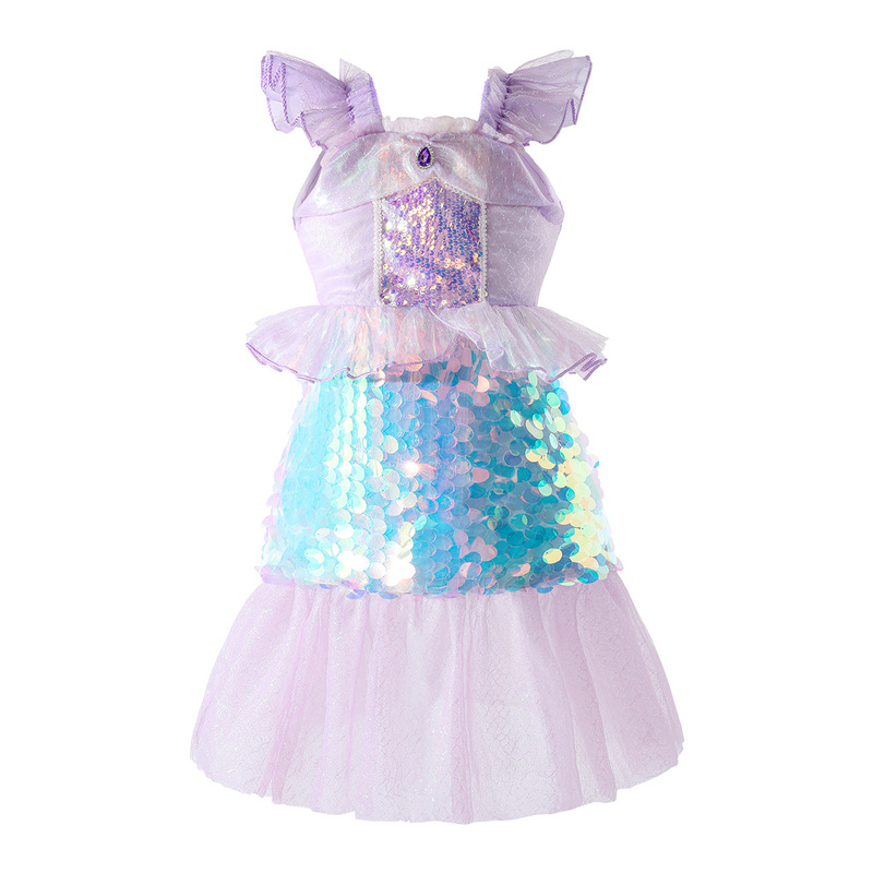 Summer Girls Princess Dress 2024 New Mermaid Dress Fishtail Skirt Children's Sequin Dress Special Big Sale