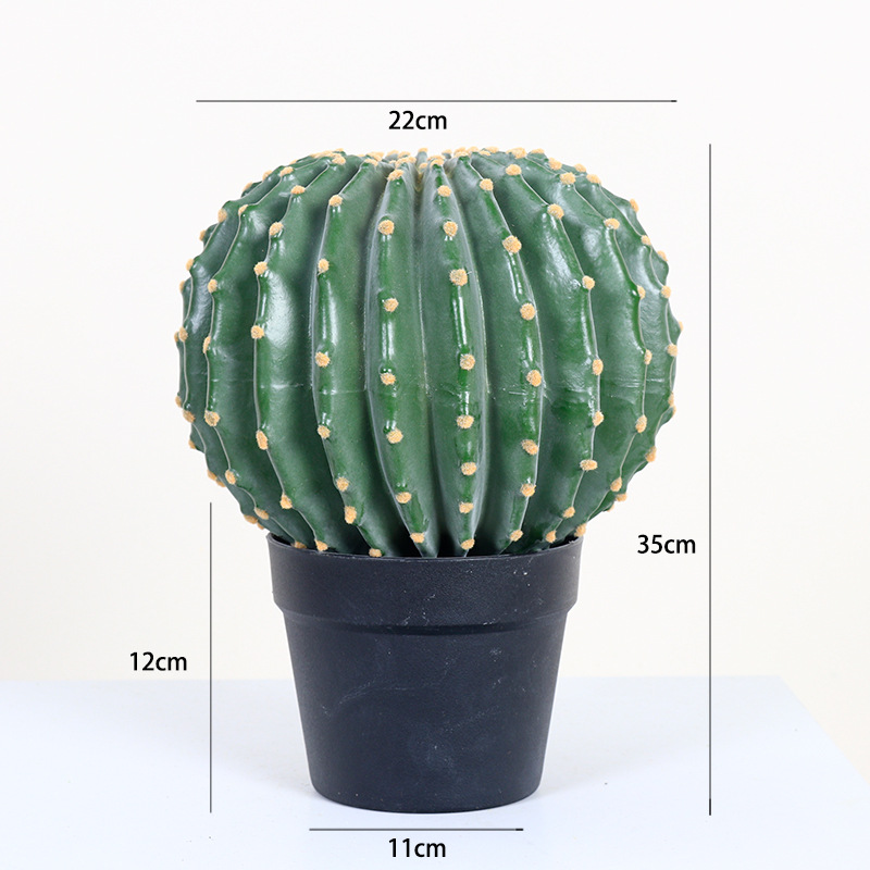 Simulación nórdica Planta verde Pilar de hadas Cactus grande piso interior sala de estar ropa tienda decoración de ventana