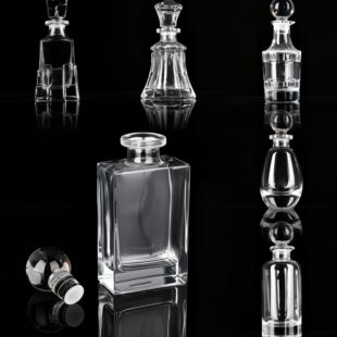 250ml Essential Oil Bottle 150ml Transparent Perfume Repackaged Empty Bottle Glass Light Bottle Arabic Gold-Plated Display Aromatherapy Bottle