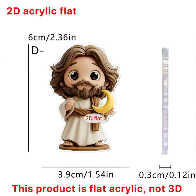 外国貿易の新しい読書とひげを生やした羊のキャラクターのフラットキッチン装飾アクリル磁気冷蔵庫マグネット|undefined