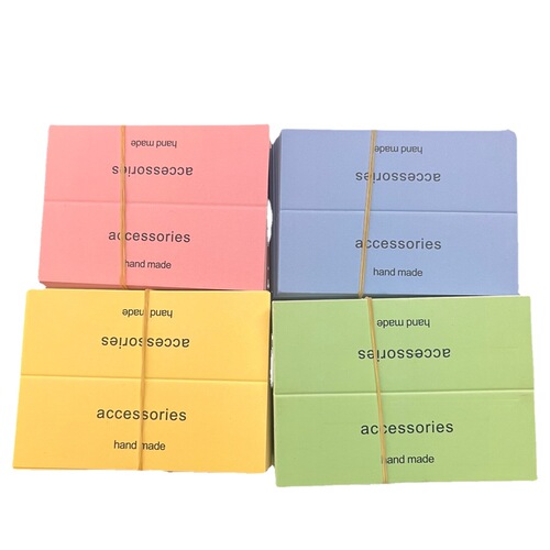 One hundred folded fashion jewelry packaging cardboard color cards diy hair accessories children's jewelry packaging accessories