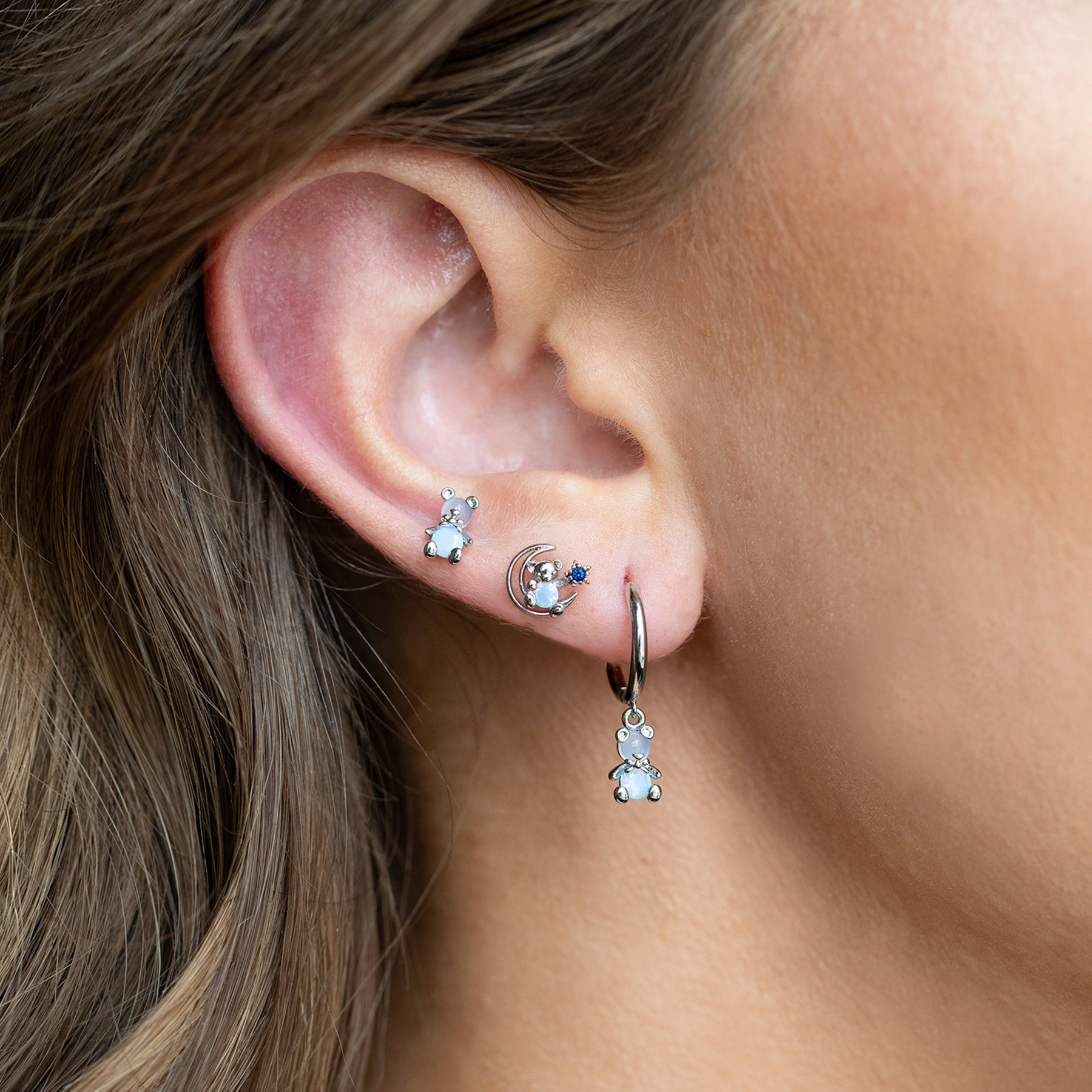 Mode Ours Doux Cuivre Zirconium Femelle Cuivre Boucle D&#39;oreille Nouveaux Bijoux display picture 3