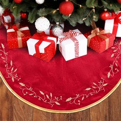 クリスマス装飾24インチ48インチ32インチ赤い木の葉クリスマスツリーカーペットマット祝日配置越境クリスマス
