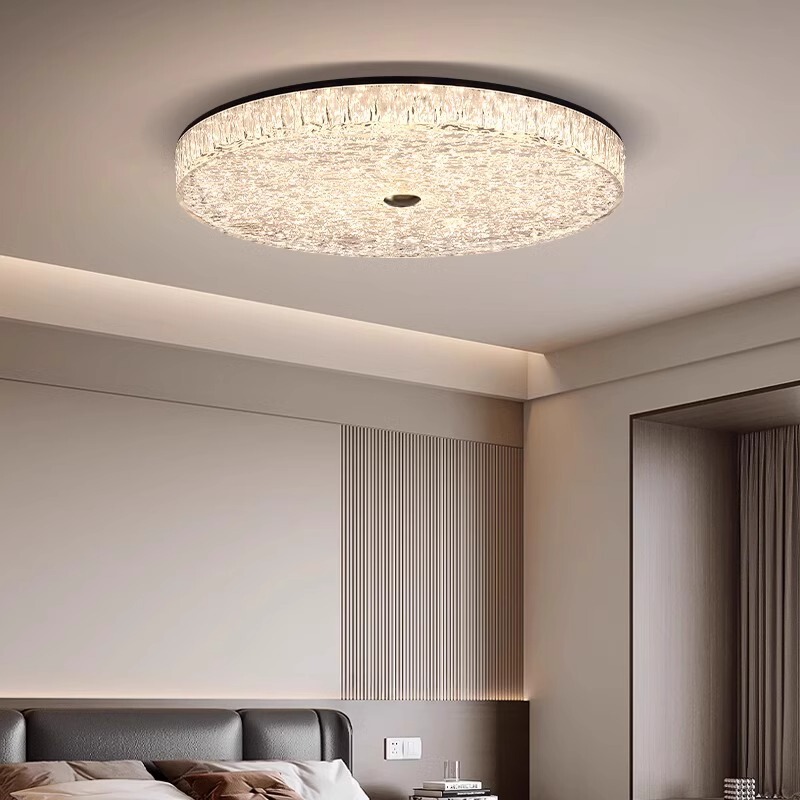Italian Minimalist Bedroom Main Light Modern Full Spectrum Eye Protection Ceiling Light Round Zhongshan Lamp Light Luxury and High-End Sense
