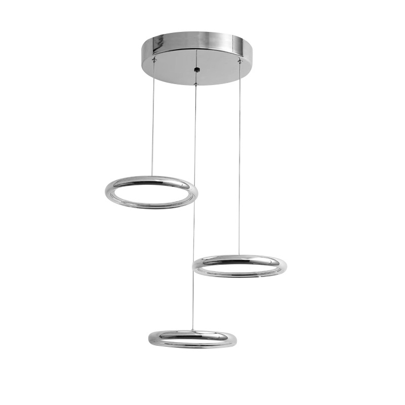 UFO restaurante araña moderna minimalista de tres cabezas de araña de la barra de protección ocular de espectro completo redondo placa larga mesa de comedor lámparas colgantes
