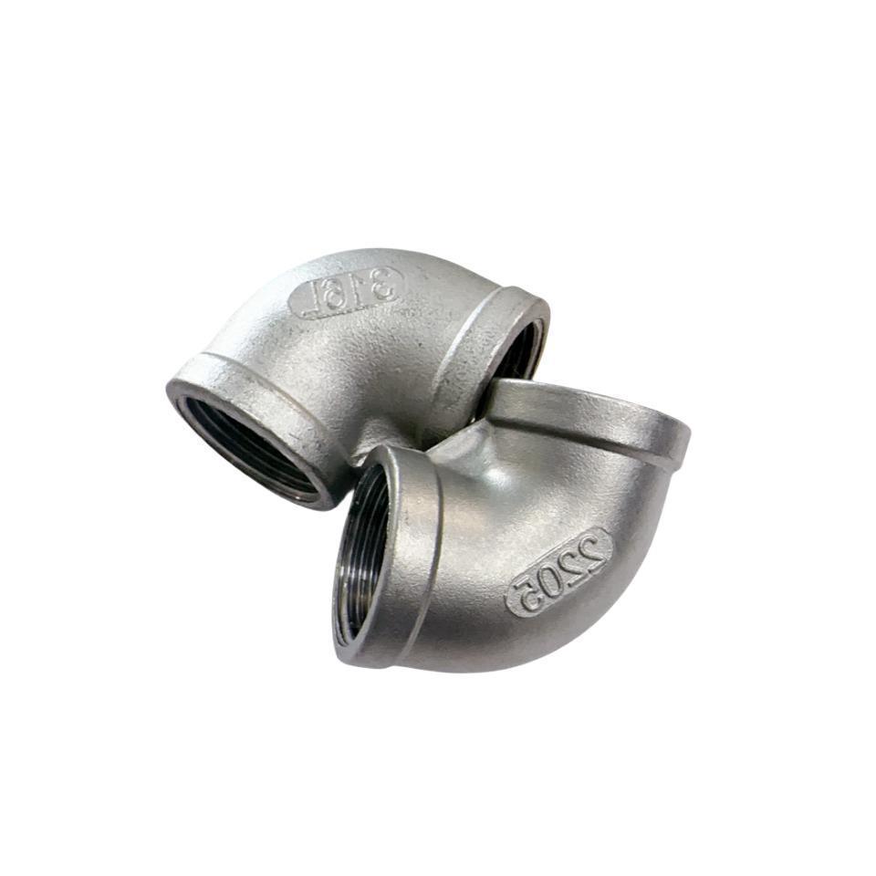 316L不锈钢丝扣弯头2205不锈钢内螺纹弯头90度丝牙弯头4分 6分1寸