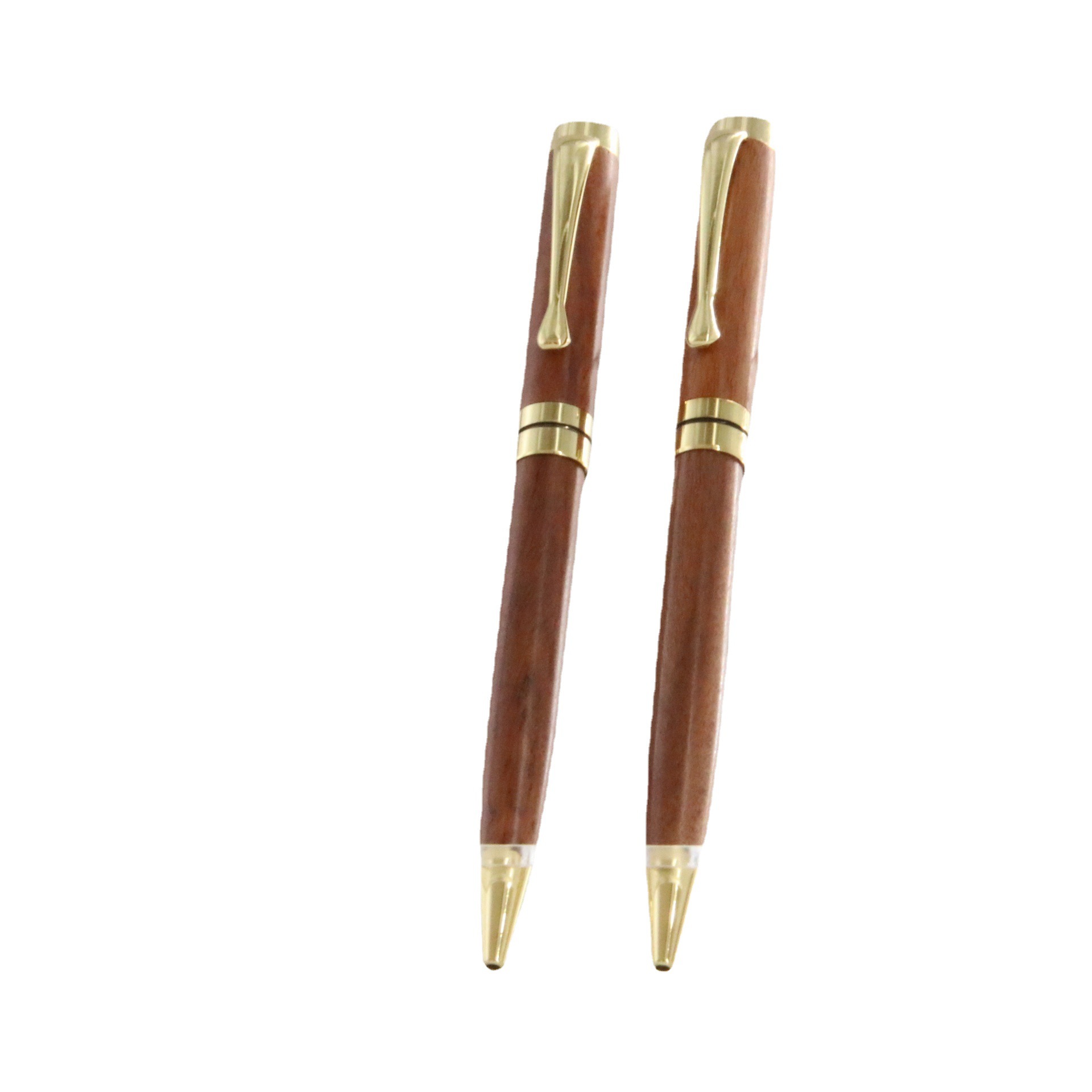 Junrong latón accesorios Rosewood bolígrafo láser logo regalo pluma giro