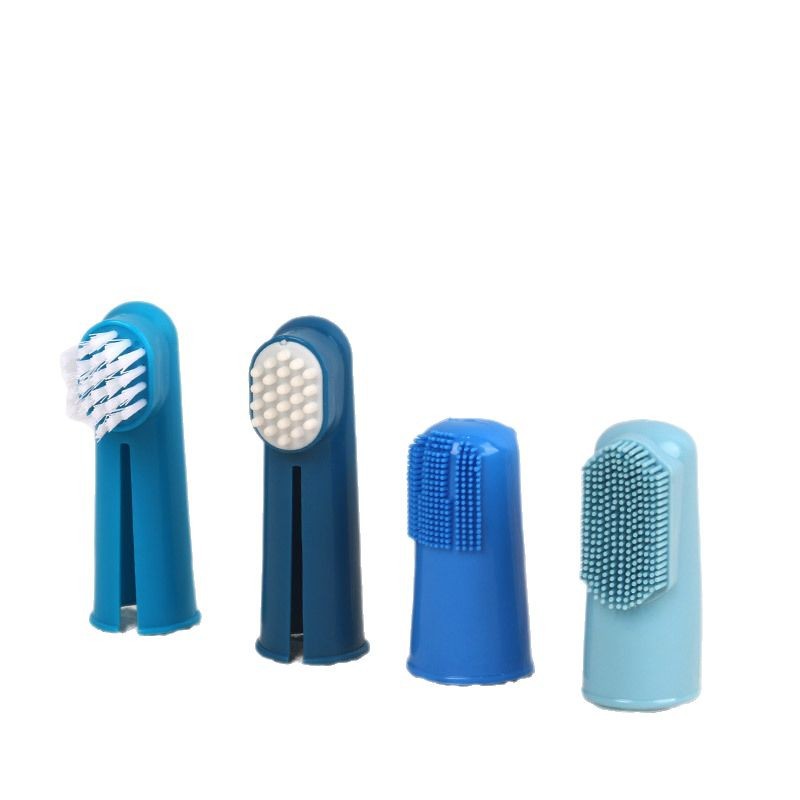 Cepillo de dientes de dedo para mascotas Cepillo de dientes de limpieza para perros Cepillo de dientes de limpieza bucal para gatos Cepillo de dientes para gatos Suministros para mascotas al por mayor